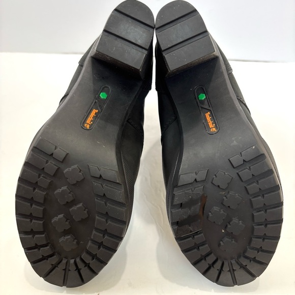 Timberland Allington Mid Lace-Up Block High Heel Black Leather Preppy Boot - Picture 15 of 15